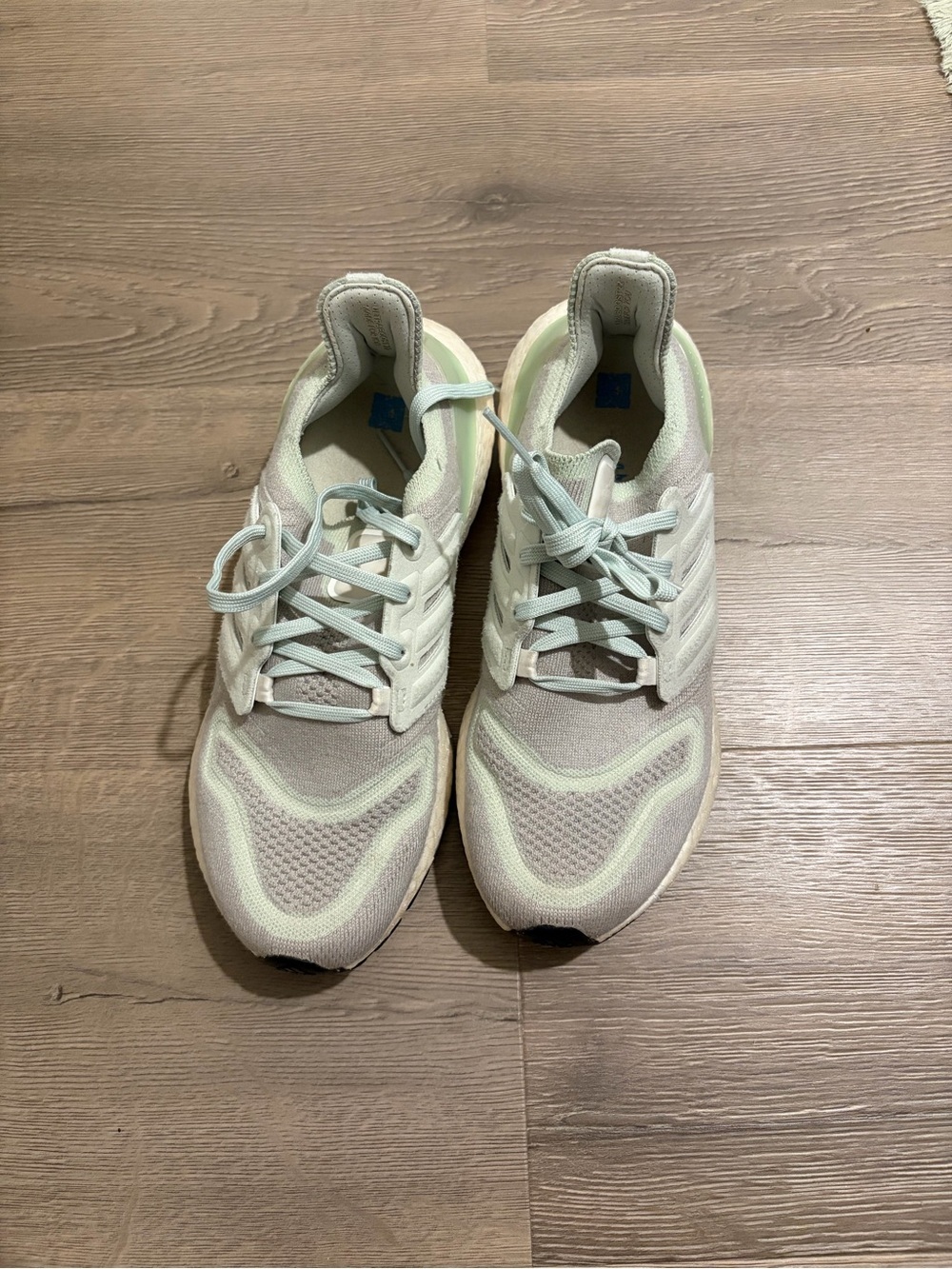 adidas Mint Green and Light Gray Running Shoes